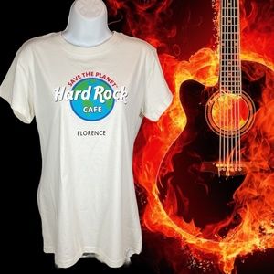 Hard Rock Cafe Florence Repreve Graphic Tee Shirt NWOT Women’s SZ L